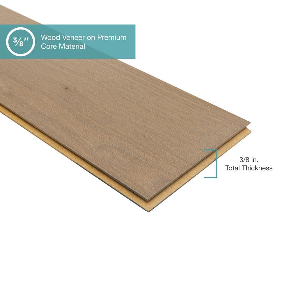 Pergo Defense+ Glen Canyon Oak 3/8 in. T x 7.5 in. W Click Lock Engineered Hardwood Flooring (24.54 sq. ft./Case)