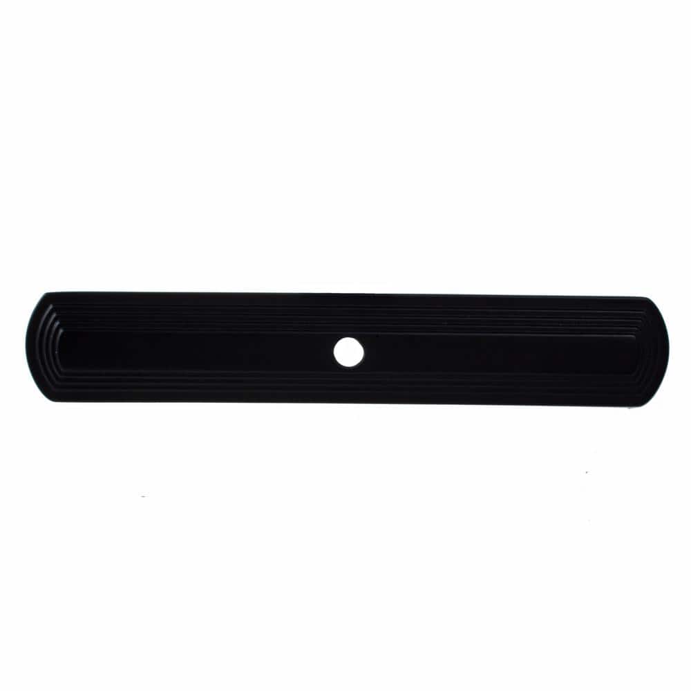GlideRite 6 in. Antique Brass Narrow Rounded Rectangle Cabinet Knob Backplates (10-Pack)