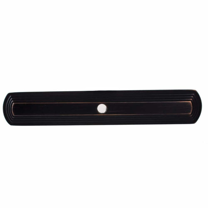 GlideRite 6 in. Oil Rubbed Bronze Narrow Rounded Rectangle Knob Cabinet Backplates (10-Pack)