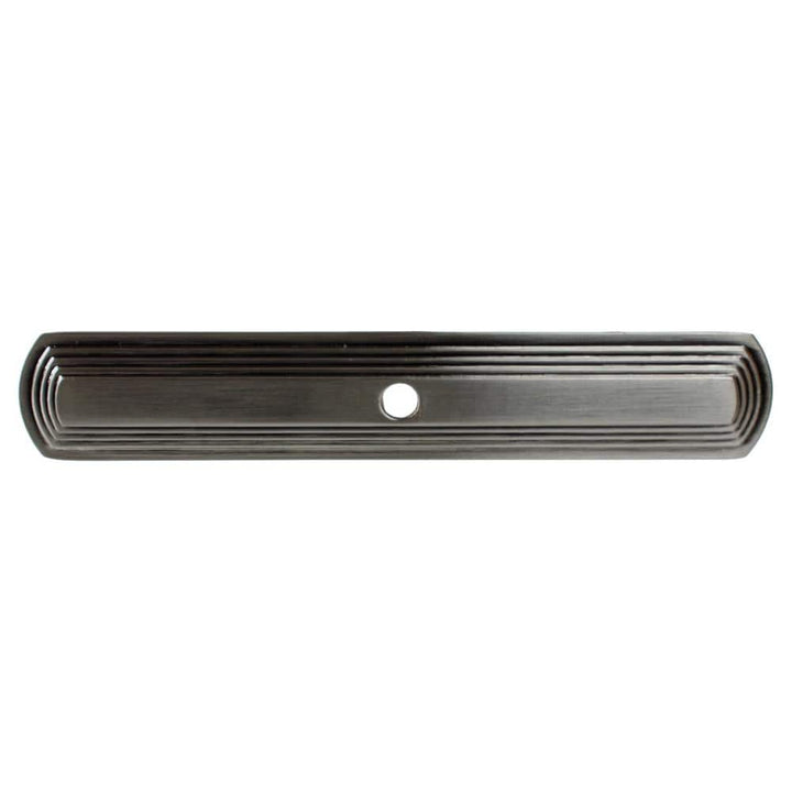 GlideRite 6 in. Satin Nickel Narrow Rounded Rectangle Cabinet Knob Backplates (10-Pack)