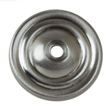 GlideRite 1-1/2 in. Satin Nickel Round Thin Classic Cabinet Knob Backplate (10-Pack)