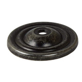 GlideRite 1-1/2 in. Weathered Nickel Round Thin Classic Cabinet Knob Backplate (10-Pack)