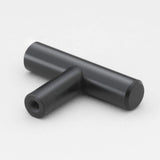 GlideRite 2 in. Matte Black Solid T-Bar Cabinet Handle Drawer Knobs (10-Pack)