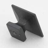 GlideRite 1-3/8 in. Matte Black Square Cabinet Knob (10-Pack)