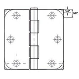 GlideRite 3-1/2 in. Oil Rubbed Bronze Steel Door Hinges, 1/4 in. Corner Radius with Screws (48-Pack)