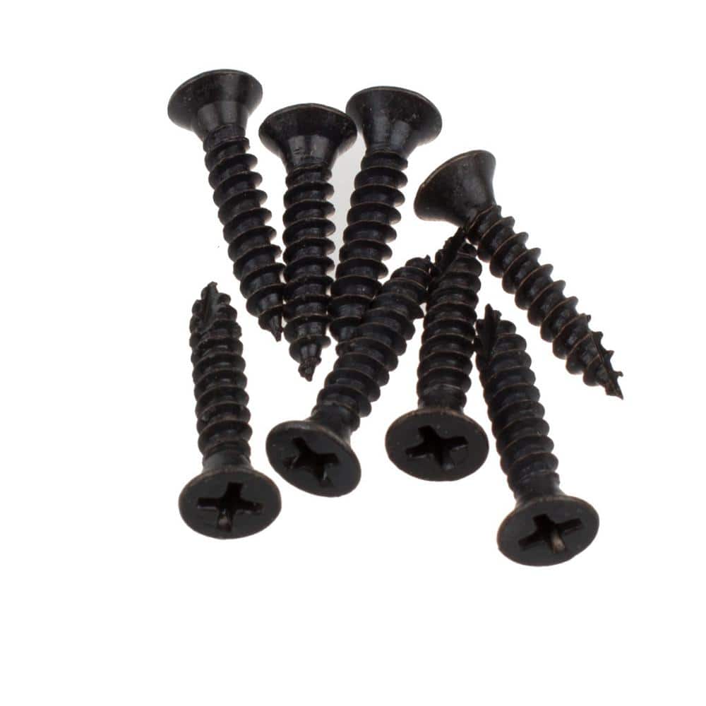 GlideRite 4 in. Oil Rubbed Bronze Steel Door Hinge, Square & 5/8 in. Corner Radius with Screws (12-Pack)