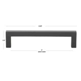GlideRite 5 in. Matte Black Solid Square Slim Cabinet Drawer Bar Pulls (10-Pack)
