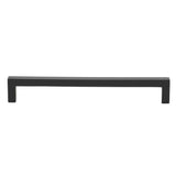 GlideRite 7-9/16 in. Matte Black Solid Square Slim Cabinet Drawer Bar Pulls (10-Pack)