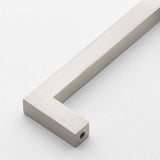 3-3/4 in. Center-to-Center Solid Square Slim Satin Nickel Cabinet Bar Pull (10-Pack) by GlideRite