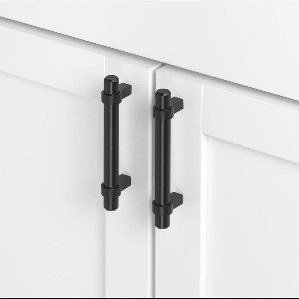 GlideRite 3 in. Matte Black Euro Style Solid Cabinet Drawer Bar Pulls (10-Pack)