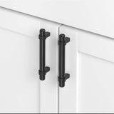 GlideRite 3 in. Matte Black Euro Style Solid Cabinet Drawer Bar Pulls (10-Pack)