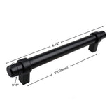 GlideRite 5 in. Matte Black Euro Style Solid Cabinet Drawer Bar Pulls (10-Pack)