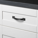 GlideRite 3 in. Matte Black Arched Square Cabinet Pull (10-Pack)