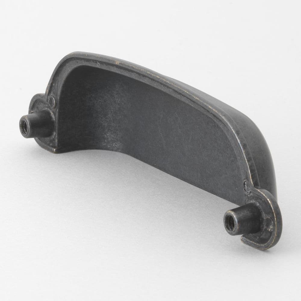 GlideRite 3-1/2 in. Matte Black Classic Bin Cup Handle Drawer Pulls (10-Pack)