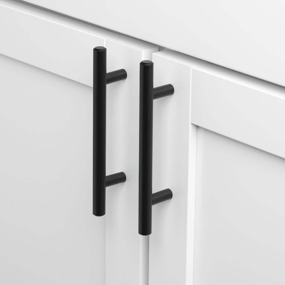 GlideRite 3 in. Matte Black Solid Handle Drawer Bar Pulls (10-Pack)