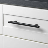 GlideRite 5 in. Matte Black Solid Cabinet Handle Drawer Bar Pulls (10-Pack)