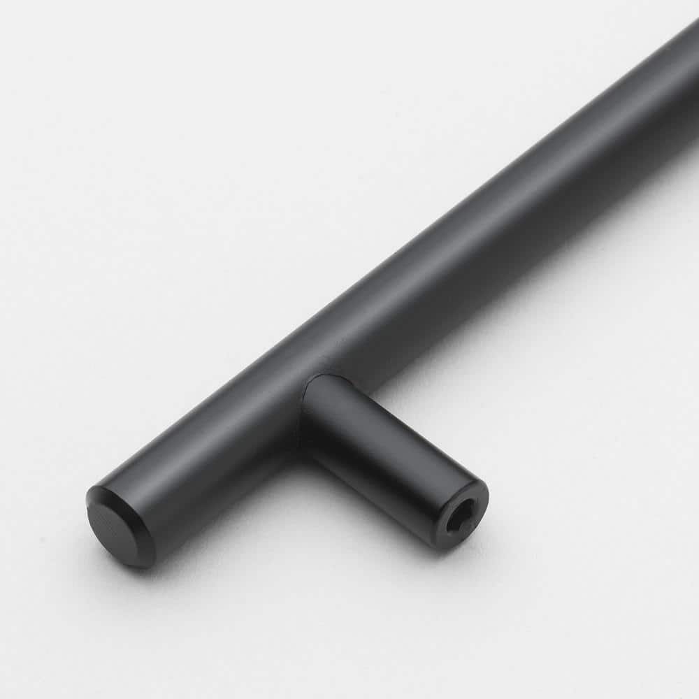 GlideRite 5 in. Matte Black Solid Cabinet Handle Drawer Bar Pulls (10-Pack)