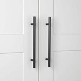 GlideRite 7 in. Matte Black Solid Cabinet Handle Drawer Bar Pulls (10-Pack)
