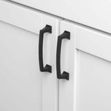 GlideRite 3-3/4 in. Matte Black Deco Base Cabinet Drawer Pulls (10-Pack)