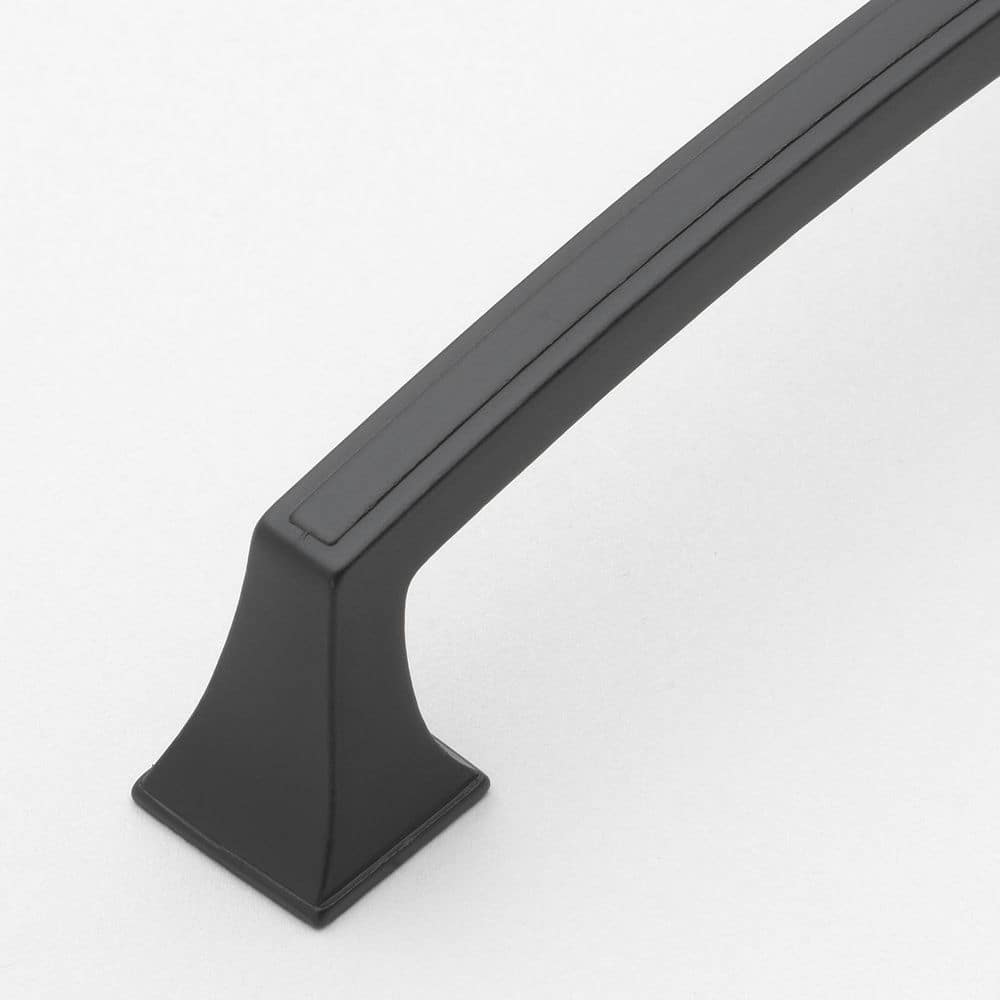 GlideRite 3-3/4 in. Matte Black Deco Base Cabinet Drawer Pulls (10-Pack)