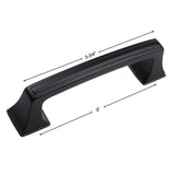 GlideRite 3 in. Matte Black Deco Base Cabinet Drawer Pulls (10-Pack)