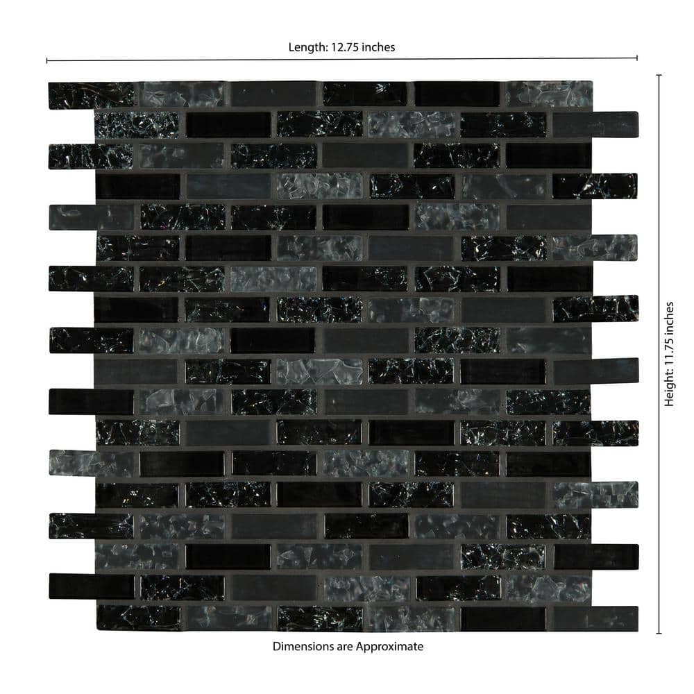 MSI Glissen 12 in. x 12 in. x 6mm Glass Mesh-Mounted Mosaic Tile (15 sq. ft./case)