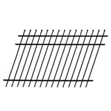 FORTRESS 4 ft. H x 6 ft. W Athens Pressed Spear Design Gloss Black Aluminum Fence Panel
