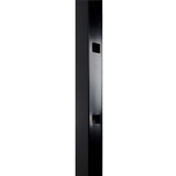 FORTRESS Athens 2 in. x 2 in. x 6 ft. Gloss Black Aluminum Pressed Spear Fence Gate Post