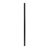 FORTRESS Athens 2 in. x 2 in. x 6 ft. Gloss Black Aluminum Pressed Spear Fence Gate Post