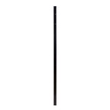 FORTRESS Athens 2 in. x 2 in. x 6 ft. Gloss Black Aluminum Flat Top and Bottom Design Fence Gate Post