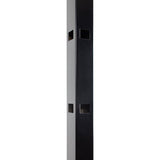 FORTRESS Athens 2 in. x 2 in. x 6 ft. Gloss Black Aluminum Pressed Spear Fence Corner Post
