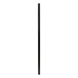 FORTRESS Athens 2 in. x 2 in. x 6 ft. Gloss Black Aluminum Pressed Spear Fence End Post