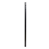 FORTRESS Athens 2 in. x 2 in. x 6 ft. Gloss Black Aluminum Pressed Spear Fence End Post