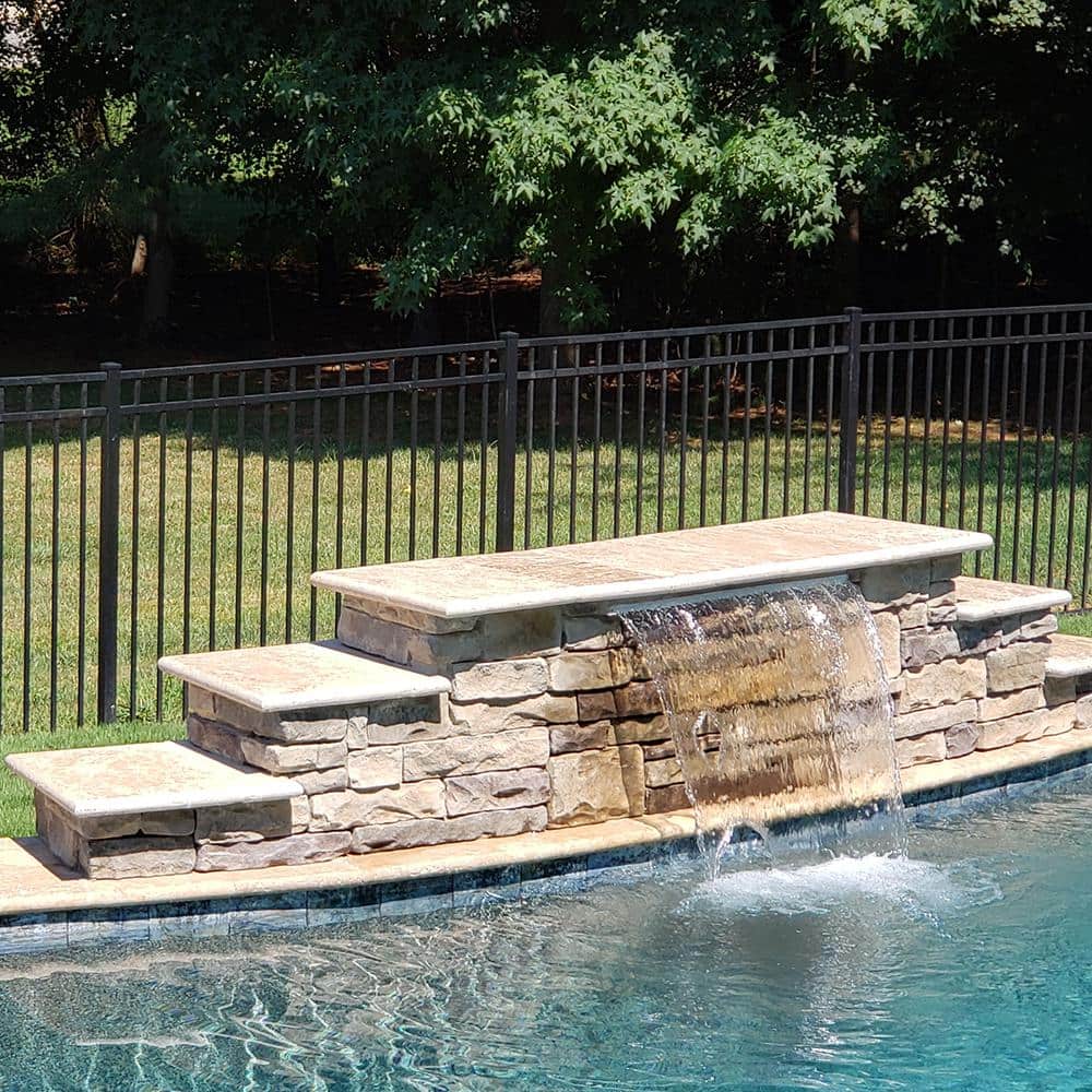 FORTRESS Athens 2 in. x 2 in. x 6 ft. Gloss Black Aluminum Flat Top and Bottom Design Fence End Post