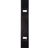 FORTRESS Athens 2 in. x 2 in. x 6 ft. Gloss Black Aluminum Flat Top and Bottom Design Fence Line Post