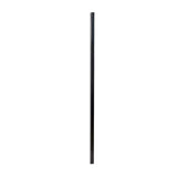 FORTRESS Versai 2 in. x 2 in. x 7 ft. Gloss Black Steel Fence Blank Post