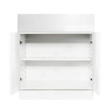 LIFEART CABINETRY Valencia Assembled 36 in. W x 24 in. D x 34.5 in. H in Gloss White Plywood Assembled Base Kitchen Cabinet