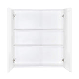 LIFEART CABINETRY Valencia Assembled 24 in. W x 12 in. D x 42 in. H in Gloss White Plywood Assembled Wall Kitchen Cabinet
