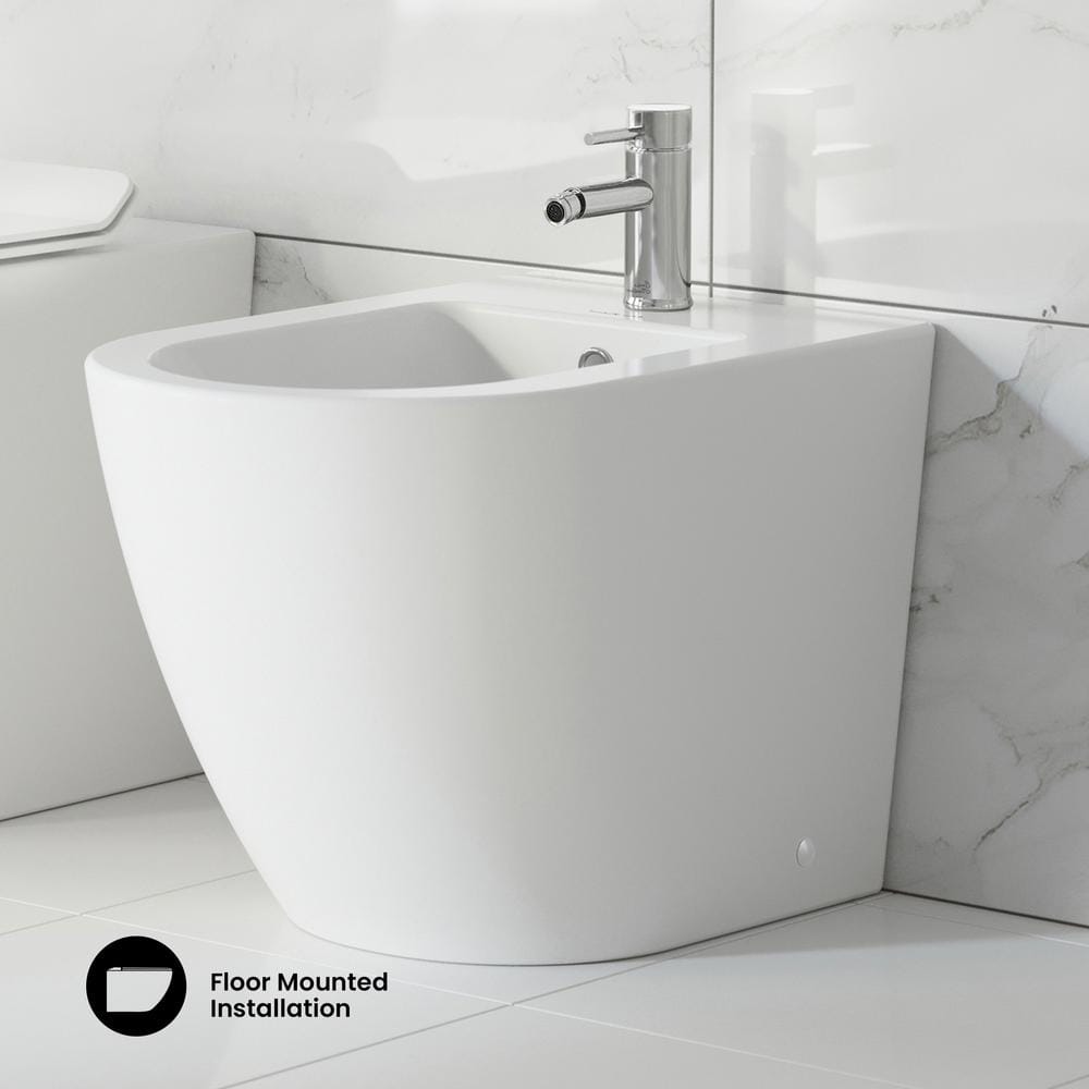 Swiss Madison St. Tropez Elongated Bidet in White - Sleek and Modern Ceramic Bathroom Fixture