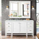 James Martin Vanities Addison 36" x 39" Glossy White Bathroom Vanity Mirror