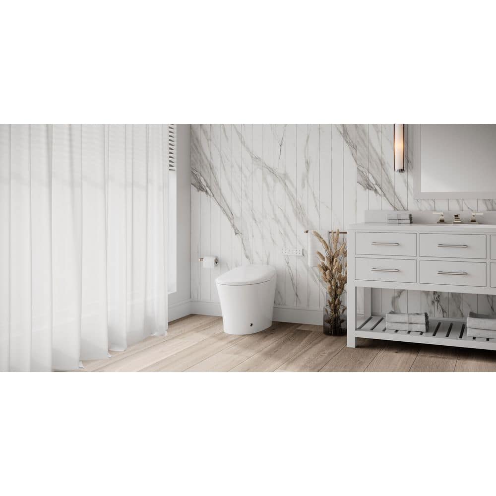Streamline LT-389 Tankless Elongated Smart Bidet Toilet with Auto Flush