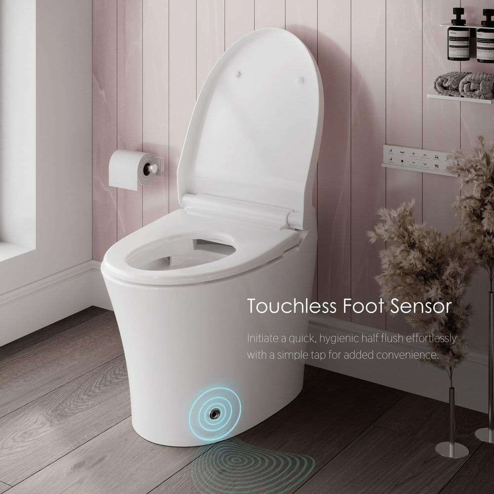 Streamline LT-462 Tankless Elongated Smart Bidet Toilet 1.28 GPF - White