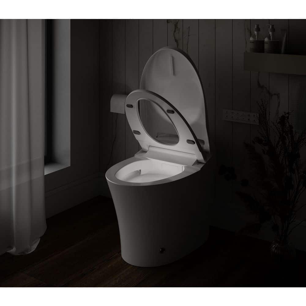Streamline Tankless Elongated Smart Bidet Toilet in White with UV Sterilizer & Heated Seat