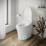 Streamline Tankless Elongated Smart Bidet Toilet in White with UV Sterilizer & Heated Seat
