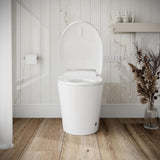 Streamline Tankless Elongated Smart Bidet Toilet in White with UV Sterilizer & Heated Seat