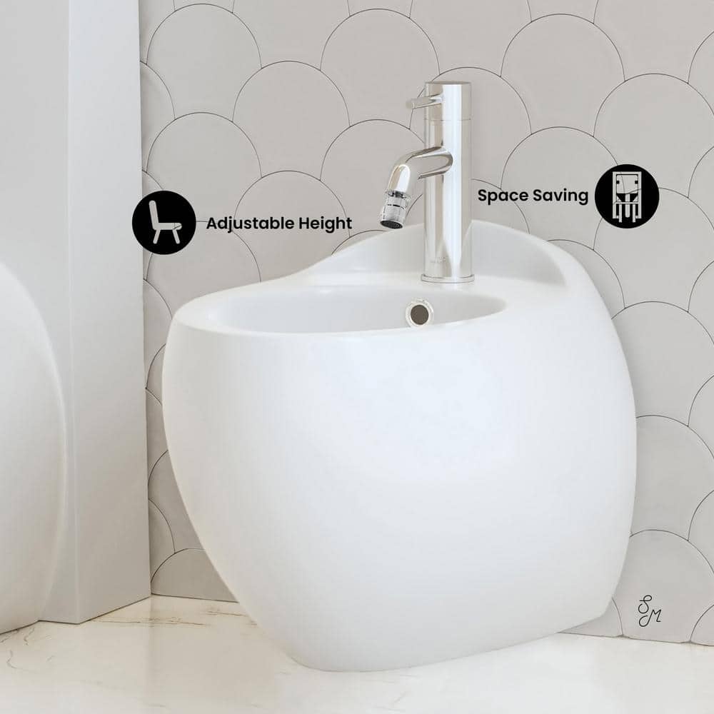 Swiss Madison Plaisir Wall-Hung Elongated Bidet Bowl in Glossy White