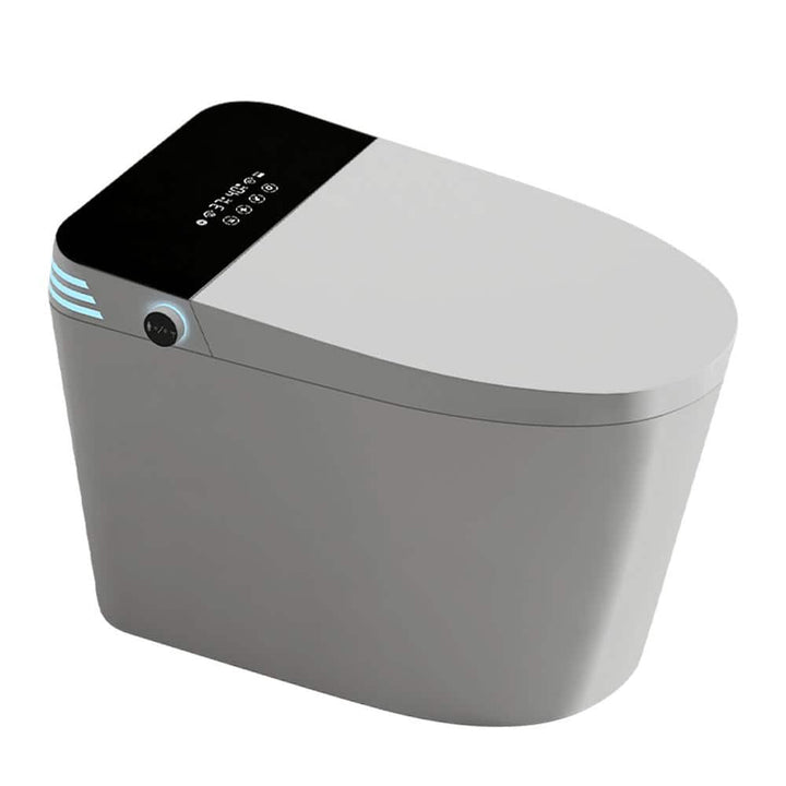 YSQCAR Elongated Smart Bidet Toilet with Auto Lid and Heated Seat in White - 1.28 GPF