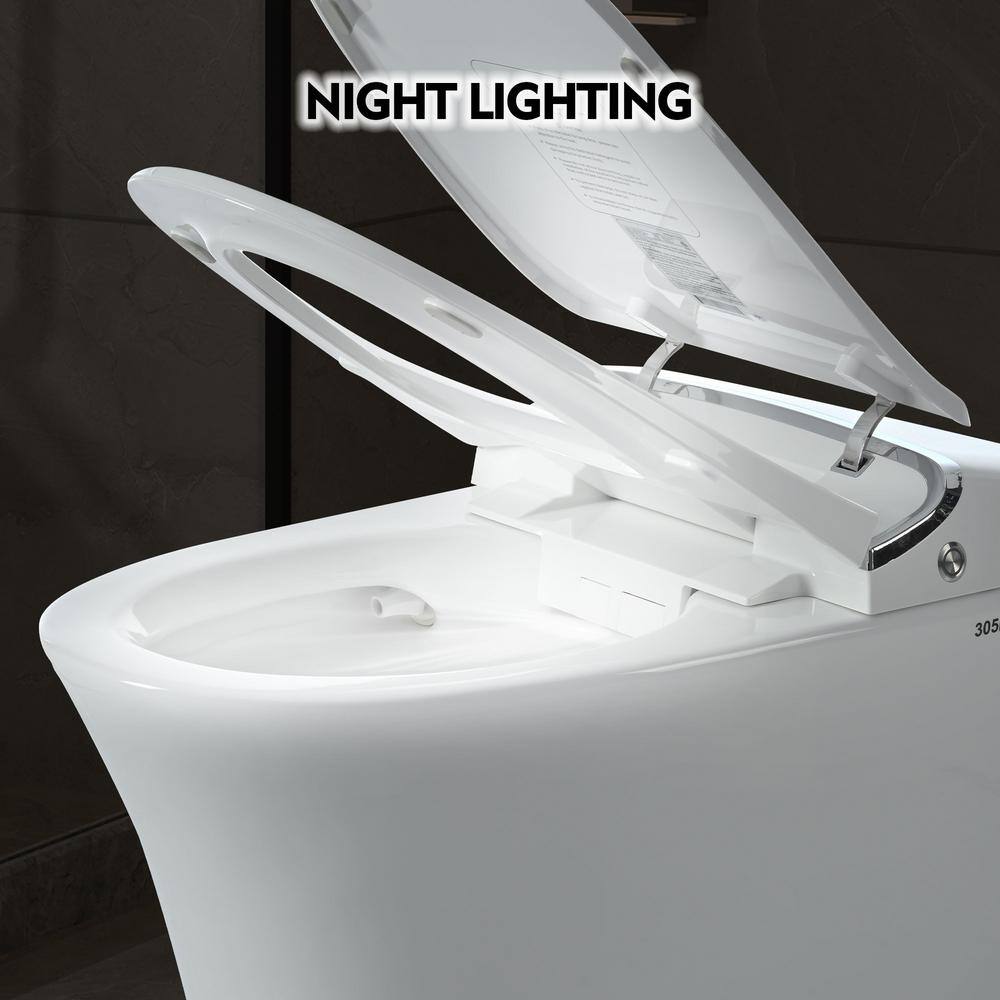 YSQCAR Elongated Smart Bidet Toilet with Heated Seat & Auto Flush