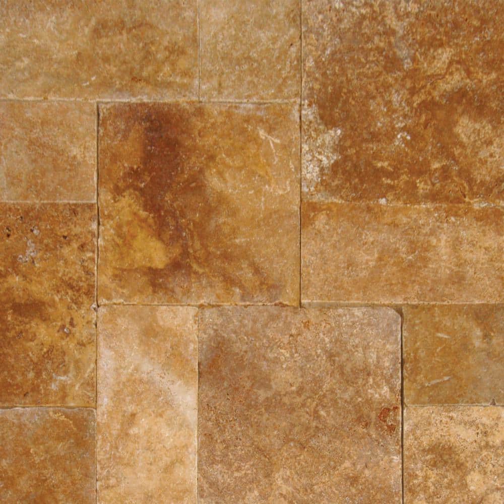 MSI Riviera 10 Piece Tumbled Travertine Paver Tile Kit (160 Sq. Ft. / Pallet)