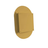 Tenleaf 20.47 in. W x 33.46 in. H Oval Metal Medicine Cabinet with Mirror, Wall Cabinet with Adjustable Shelves, Gold